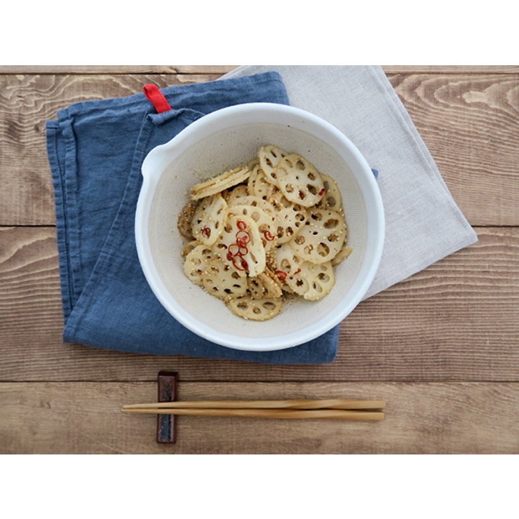6寸片口すり鉢（白唐津）（アウトレット込み）白いすり鉢/和食器/白い食器/調理用品/すり鉢/擂鉢/大鉢