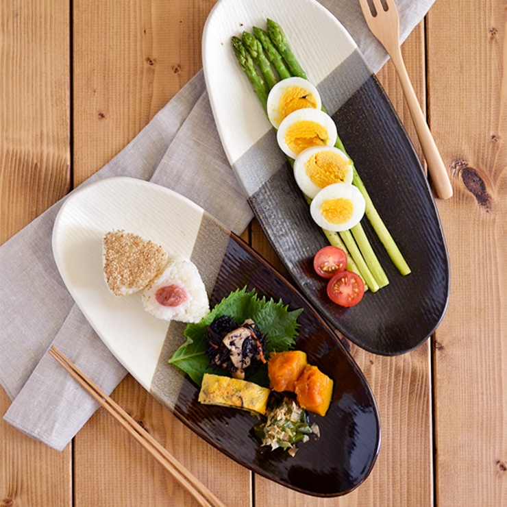 ファッション人気ブランドランキング 和食器 長皿 三色塗り分け[品番：ADMH0000889]｜TABLE WARE EAST 工芸品