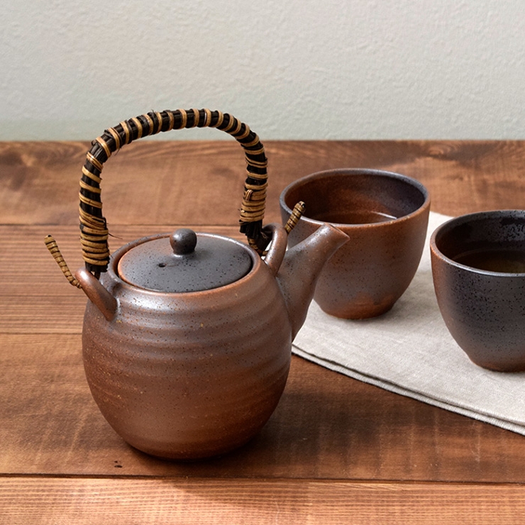 土瓶 茶こし付き 黒信楽 皿 クラシック 最大83%OFFクーポン 食器 茶碗など