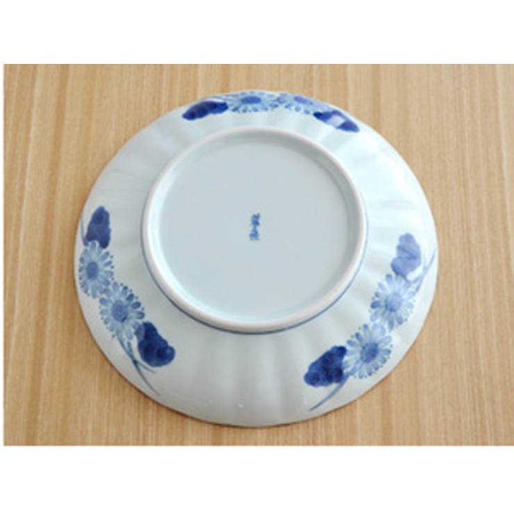 和食器 大皿 藍三昧8寸皿主菜皿[品番：ADMH0001105]｜TABLE WARE