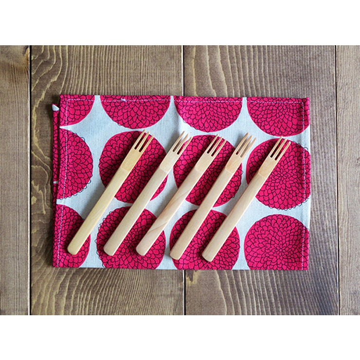 ナチュラル木製カトラリー（デザートピック） 5本セット（ハンドメイド）フォークセ… | EAST table | 詳細画像2 