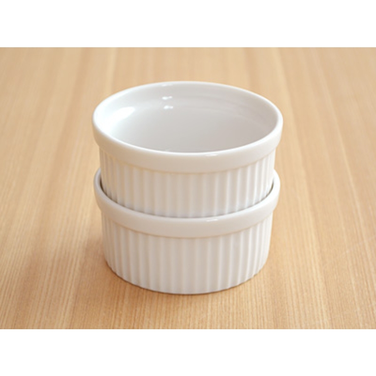 ホワイトスフレカップ（8cm）白い食器/おうちカフェ/オーブン使用可能/ココット/