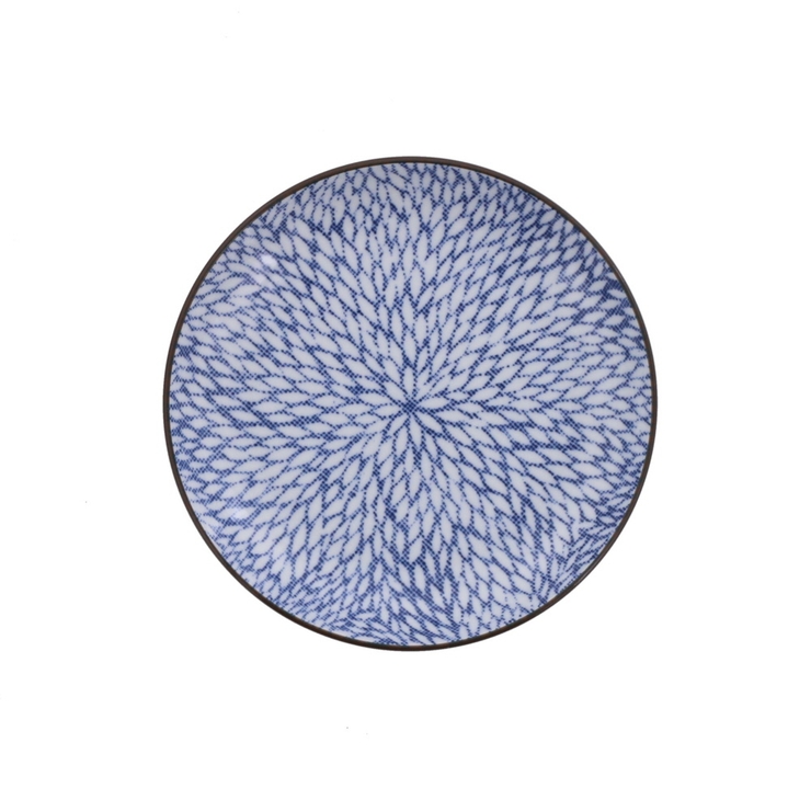 むじな菊 | 中皿 15cm にじみ染付 | EAST table