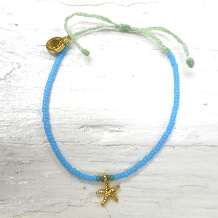 ブルー | プラヴィダブレスレット STARFISH BITTY CHARM BEAD  | BACKHEAD