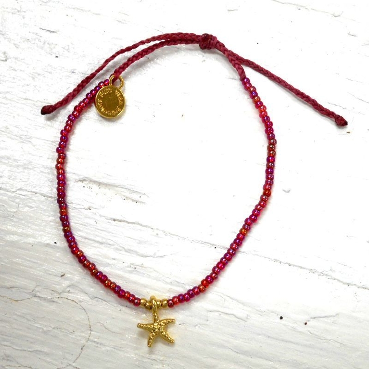 レッド | プラヴィダブレスレット STARFISH BITTY CHARM BEAD  | BACKHEAD
