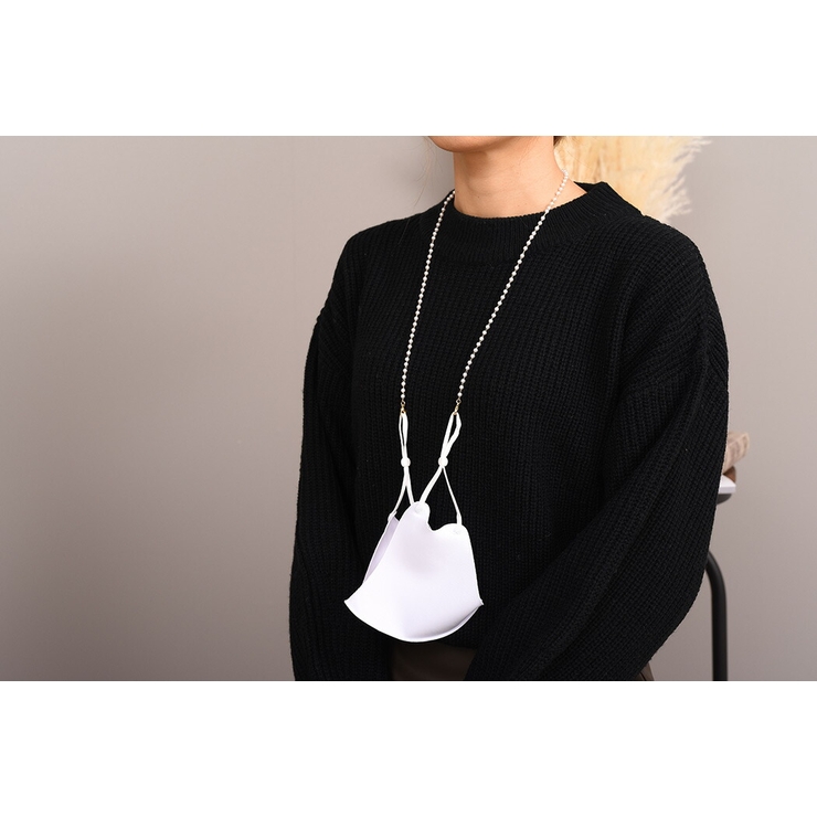 【スライド式】デイジー×ジルコニア付き雫 ルビーレッド マスク用チェーン スライド式】デイジー×ジルコニア付き雫 ルビーレッド マスク用