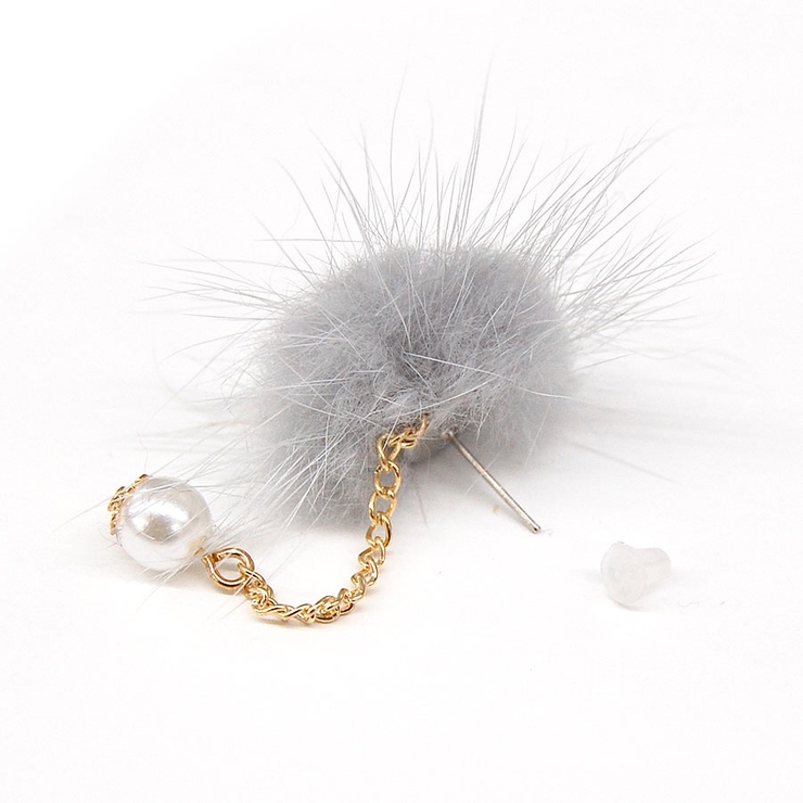 ピアス ファーピアス ロングピアス | terracotta | 詳細画像11 