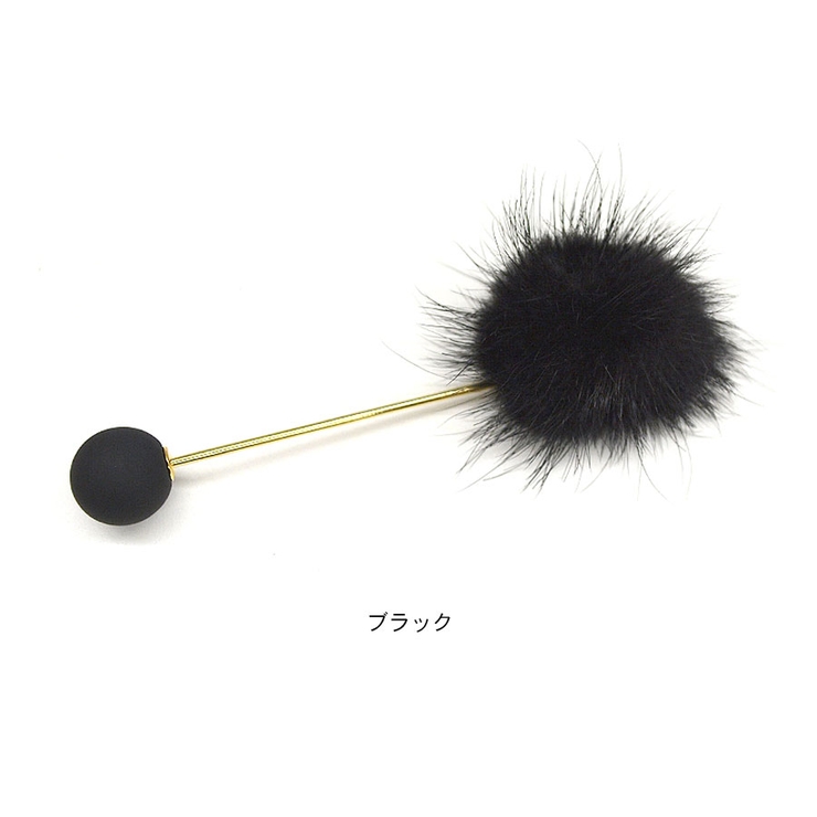 ヘアバトン ヘアピアス ファー | terracotta | 詳細画像2 