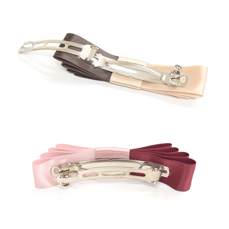 ヘアバレッタ リボン サテン | terracotta | 詳細画像4 