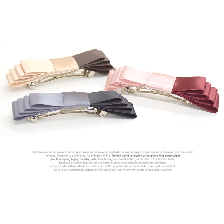 ヘアバレッタ リボン サテン | terracotta | 詳細画像7 