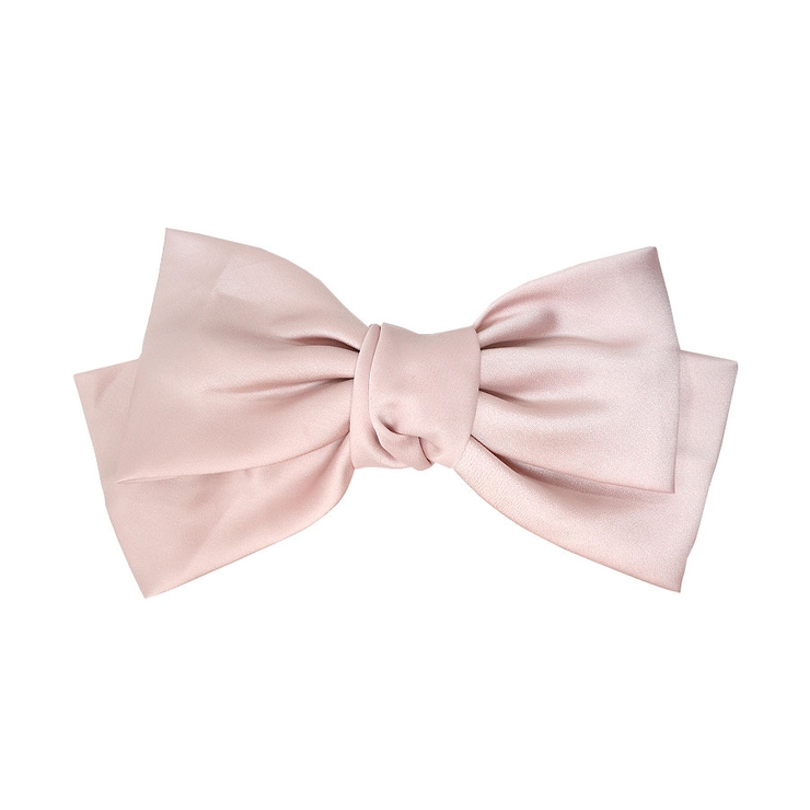 ４．ピンクベージュ | バレッタ BIG リボン | terracotta