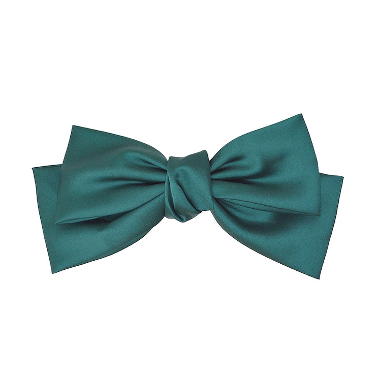 ５．ダークグリーン | バレッタ BIG リボン | terracotta