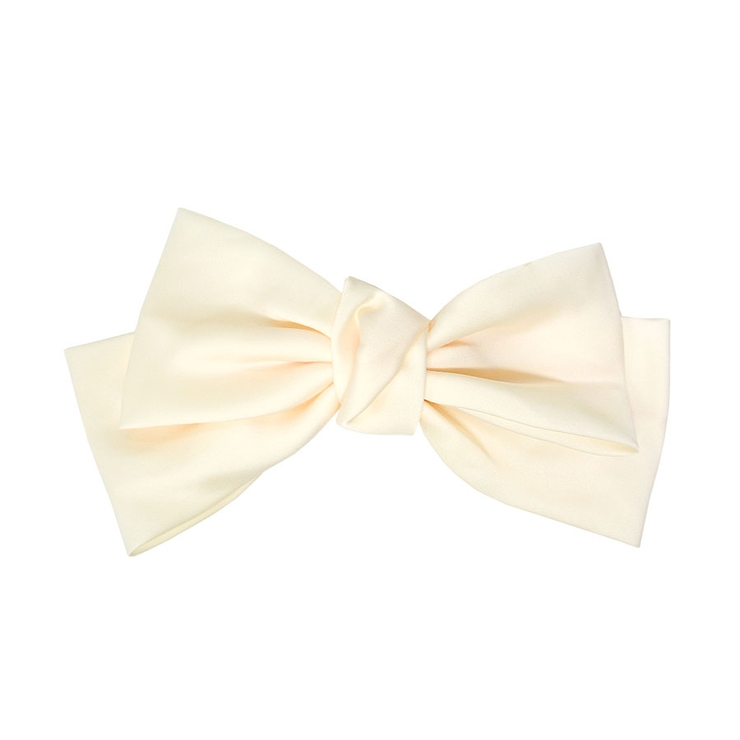 ８．アイボリー | バレッタ BIG リボン | terracotta