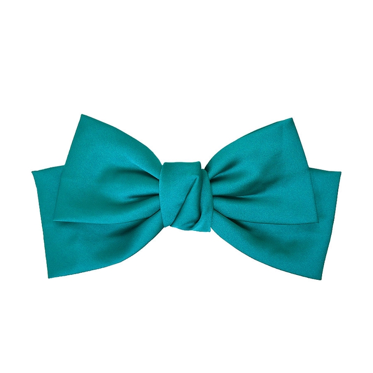 １５．エメラルドグリーン | バレッタ BIG リボン | terracotta