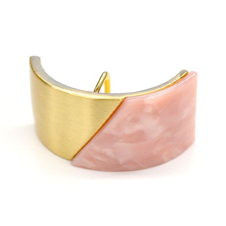 ３．べっ甲ピンク | ヘアカフス ヘアフック ポニーフック | terracotta