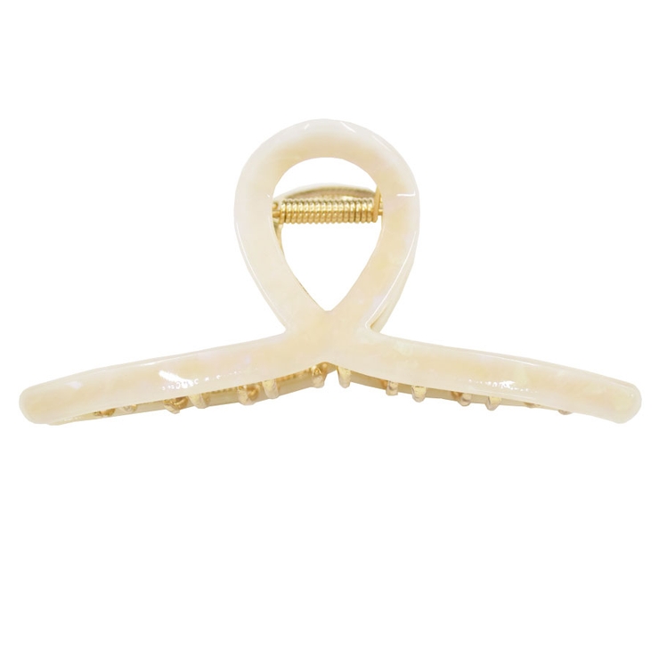 ６．マーブルホワイト | バンスクリップ くるりん ヘアアクセサリー | terracotta