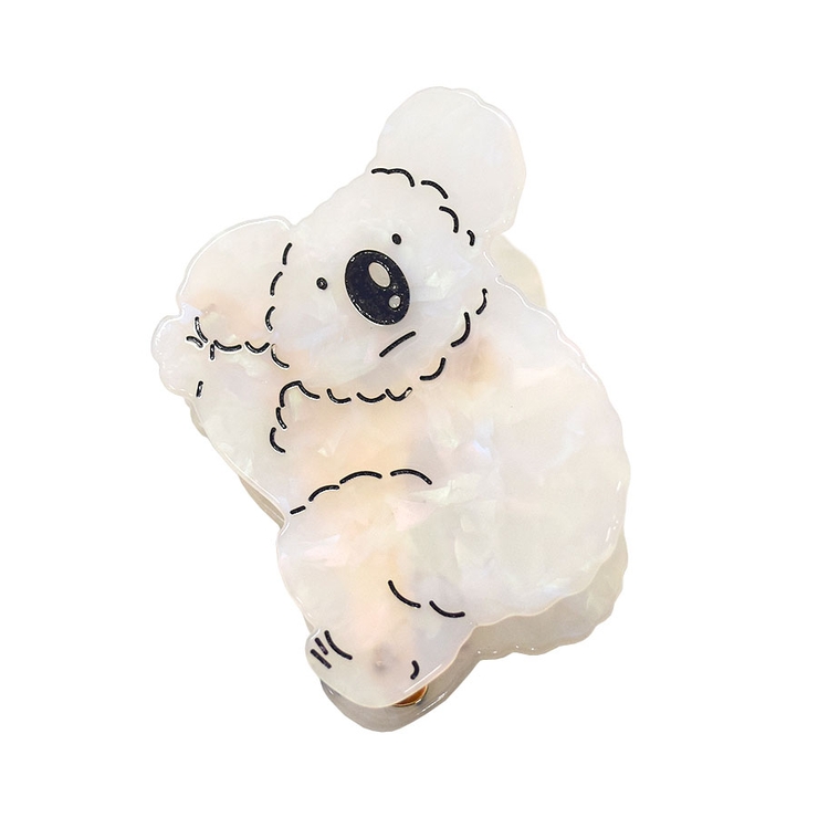 １．ホワイト | コアラ ヘアクリップ バンスクリップ | terracotta