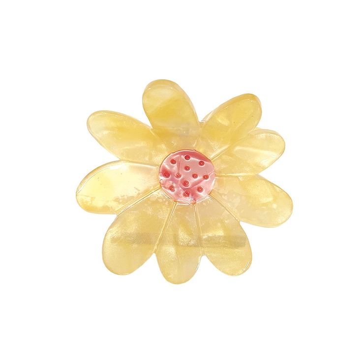 ６．ライトイエロー | ヘアクリップ バンスクリップ アセテート | terracotta