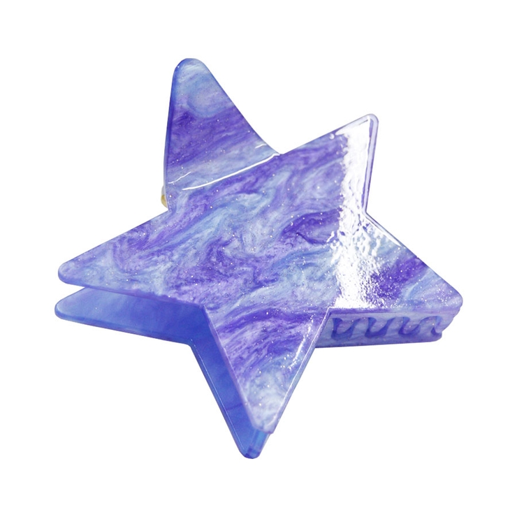 ４．パープルマーブル | バンスクリップ 星 スター | terracotta