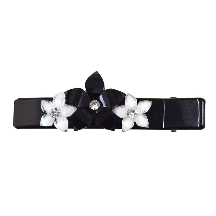 ５．ブラック | ヘアクリップ フラワー お花 | terracotta