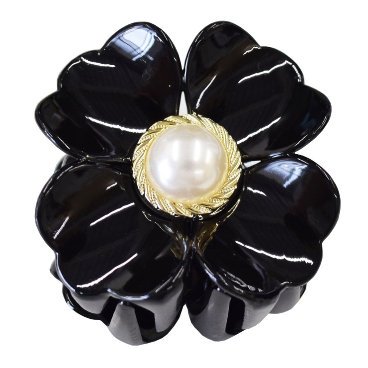 ２．ブラック | バンスクリップ フラワー 花 | terracotta