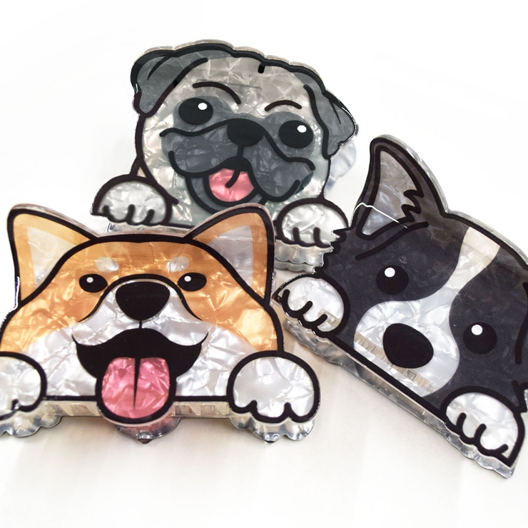 犬 ヘアクリップ 大きめ | terracotta | 詳細画像5 