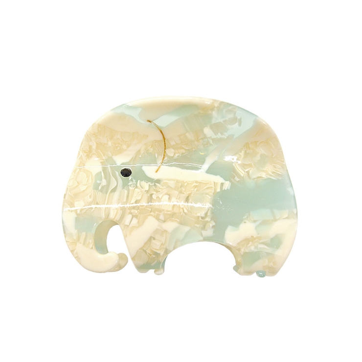 ３．ベージュ×グリーン | ぞう ヘアクリップ 夏 | terracotta