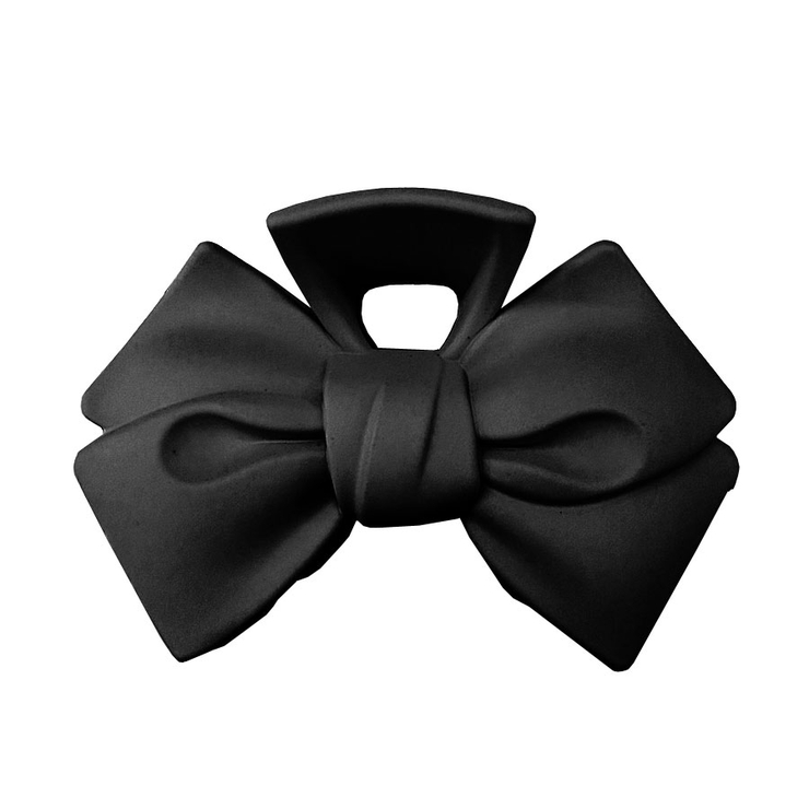 ２．ブラック | リボン バンスクリップ 大きめ | terracotta