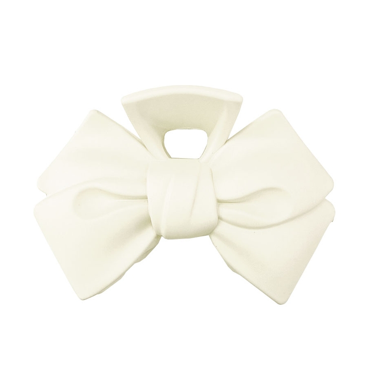 ４．アイボリー | リボン バンスクリップ 大きめ | terracotta