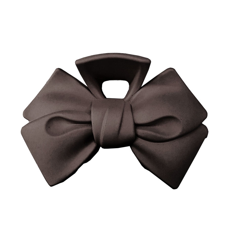 ５．ダークブラウン | リボン バンスクリップ 大きめ | terracotta