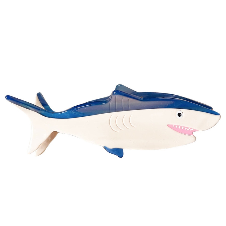 ３．青シャーク | バンスクリップ 大きめ おしゃれ | terracotta