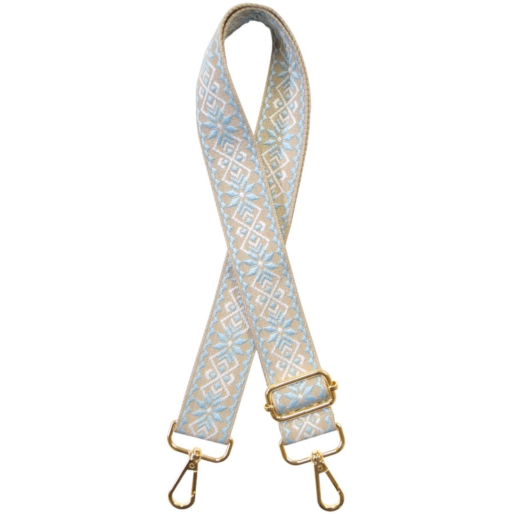 １４．チロリアンベージュ青 | ショルダーストラップ バッグ用 太め | terracotta