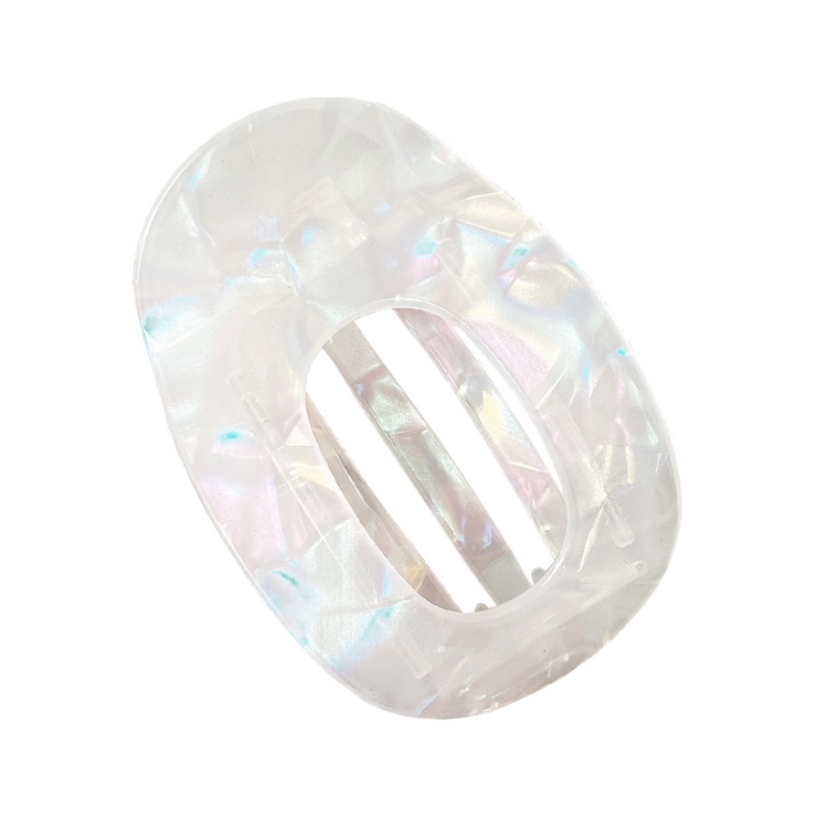 ４．マーブルホワイト | ヘアクリップ 大きめ しっかり | terracotta