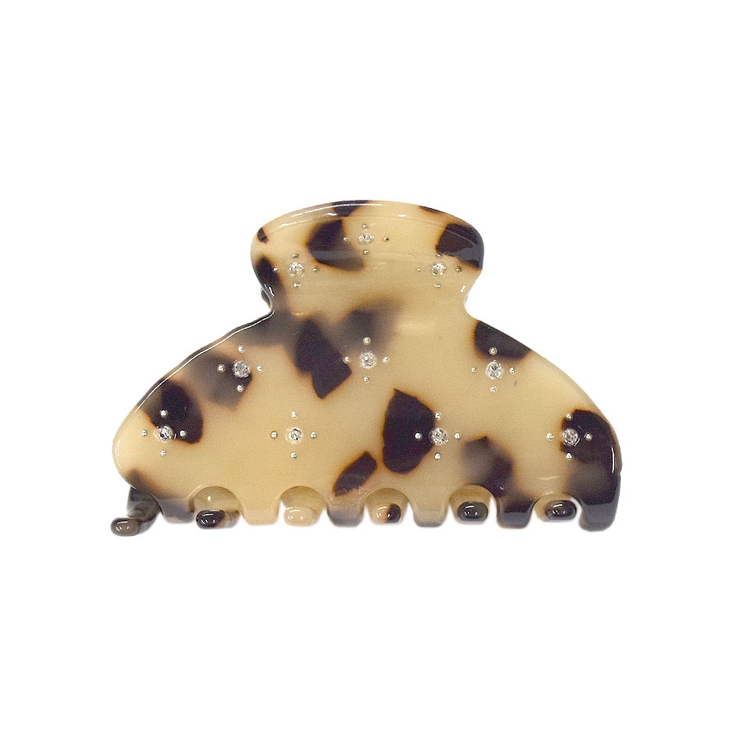 ７．ベージュマーブル | バンスクリップ 小さめ キラキラ | terracotta