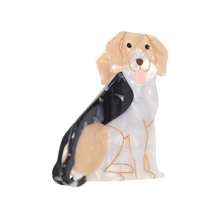 ３．ビーグル | 犬 ヘアクリップ ハーフアップ | terracotta