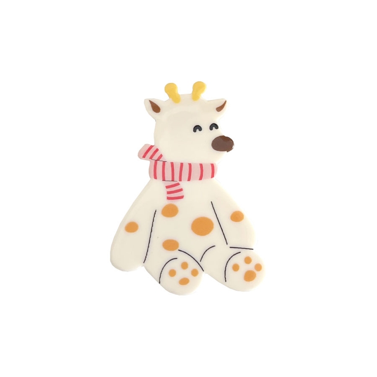 ８．黄ぶちアニマル | ヘアクリップ 小さめ ミニ | terracotta