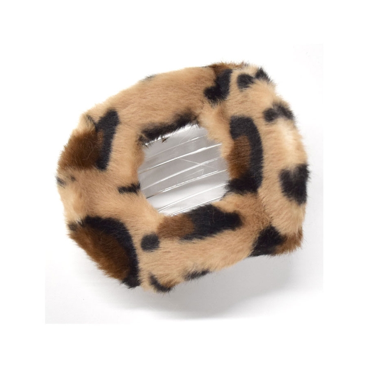 ４．スクエア×レオパード | ヘアクリップ バンスクリップ 大きめ | terracotta