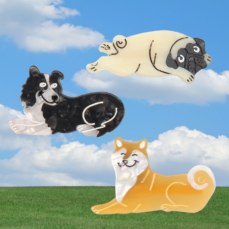 ヘアクリップ 犬 動物 | terracotta | 詳細画像12 