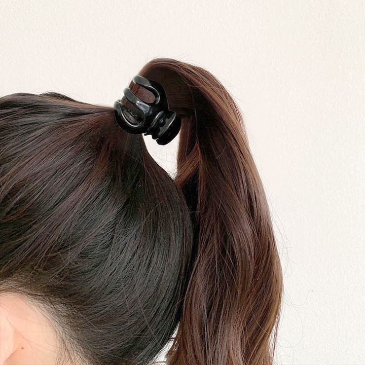 ヘアクリップ ハイポニーテール ミニクリップ[品番：QN000006400