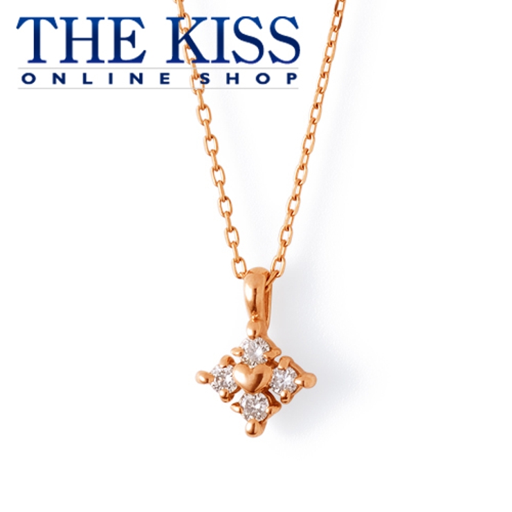 【美品】thekiss K10ピンクゴールド ダイヤモンドローズネックレス K10ピンクゴールド】ダイヤモンド ローズ ネックレス｜ザ