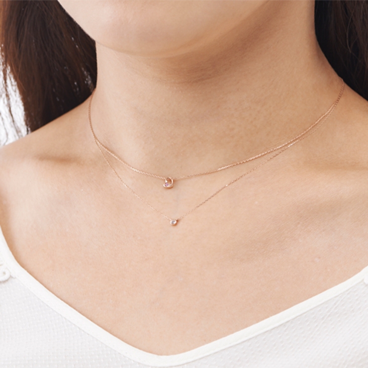 【値下げ】ザキッス　THE KISS ピンクゴールドネックレス　K10 THE KISS K10ピンクゴールド[品番：TKSA0001719]｜THE KISS （ザ
