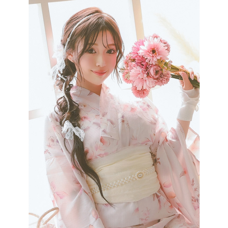レースリボン×パールフラワーガーリーメルヘンヘアアクセサリー3点セット | Tika | 詳細画像5 