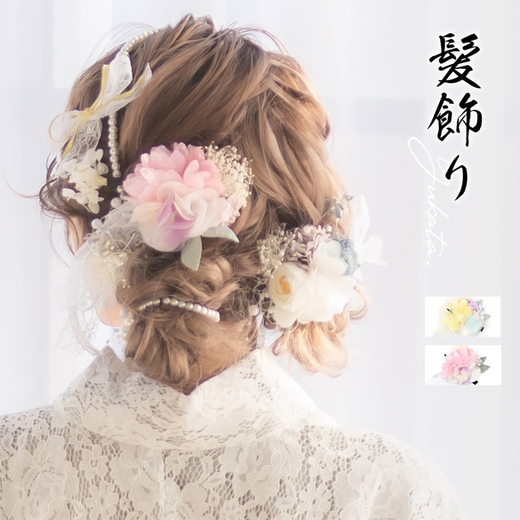 レースリボン×パールフラワーガーリーメルヘンヘアアクセサリー3点セット [品番：XK000011639]｜Tika（ティカ）のレディースファッション通販｜SHOPLIST（ショップリスト）