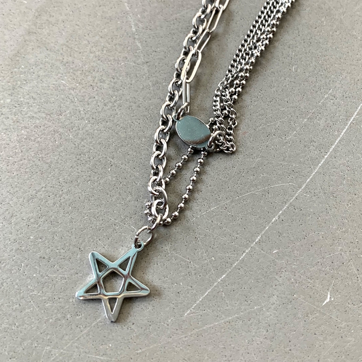 星型2連ネックレス[品番：NHGW0002904]｜non-hedge （ノンヘッジ