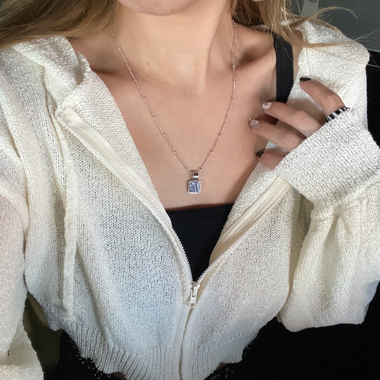 スクエアストーンモチーフ2連ネックレス レディース ファッション | non-hedge  | 詳細画像6 