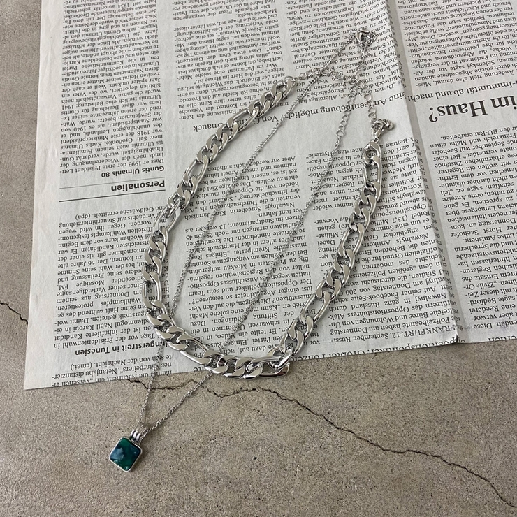 スクエアストーンモチーフ2連ネックレス レディース ファッション | non-hedge  | 詳細画像22 