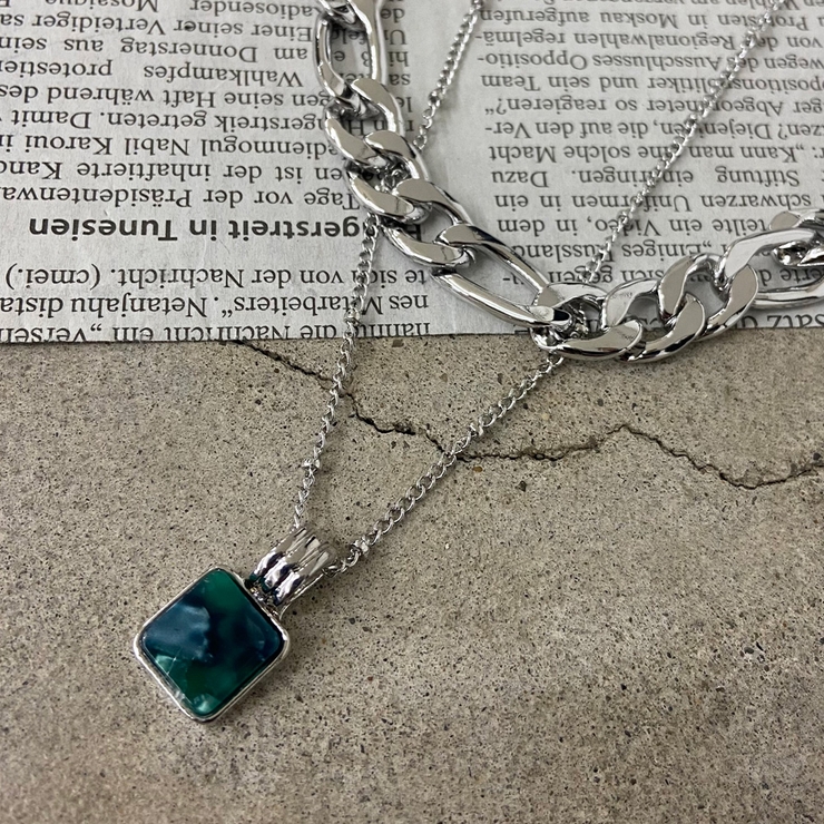 スクエアストーンモチーフ2連ネックレス レディース ファッション | non-hedge  | 詳細画像24 