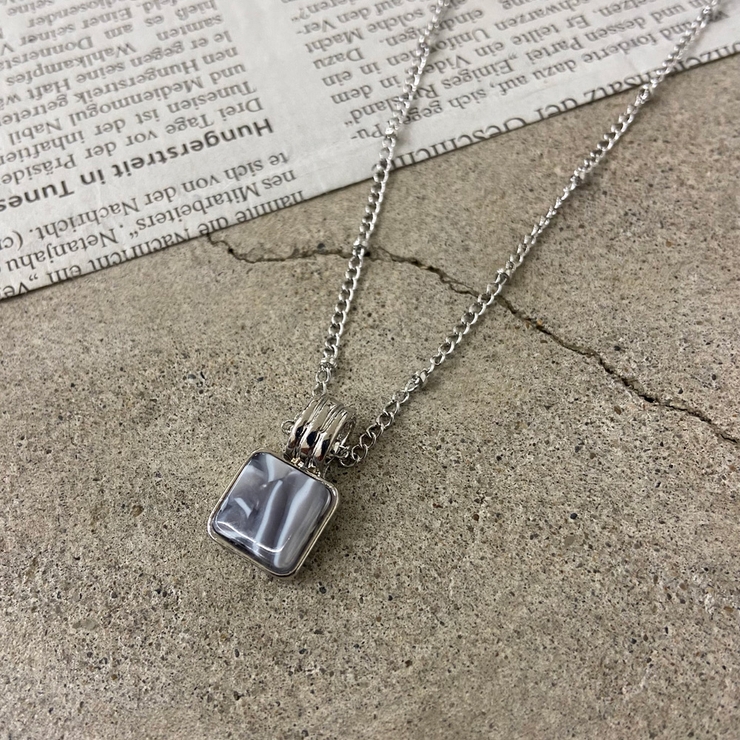 スクエアストーンモチーフ2連ネックレス レディース ファッション | non-hedge  | 詳細画像32 