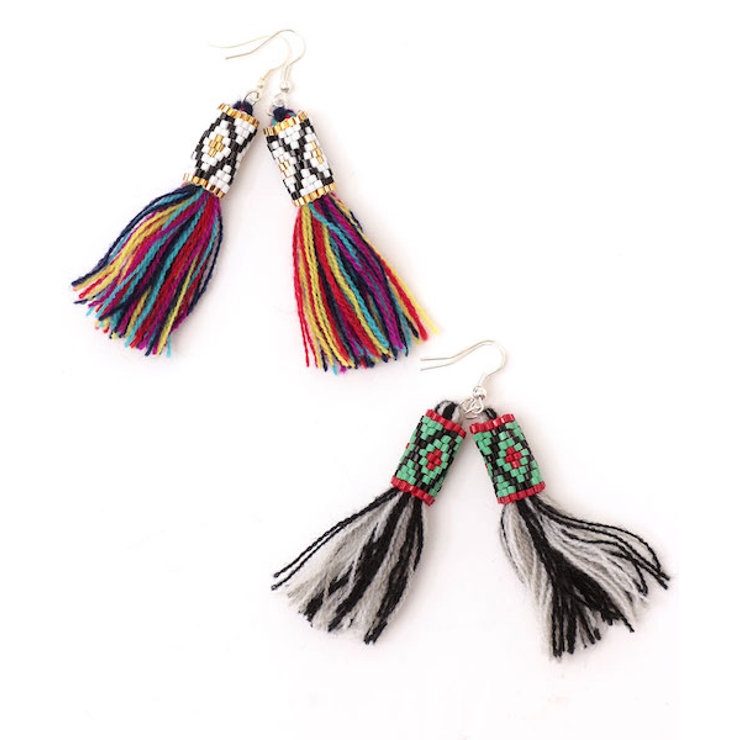 ピアス チチカカ ビーズ巻きタッセルピアス 品番 Ttkw チチカカのレディースファッション通販 Shoplist ショップリスト