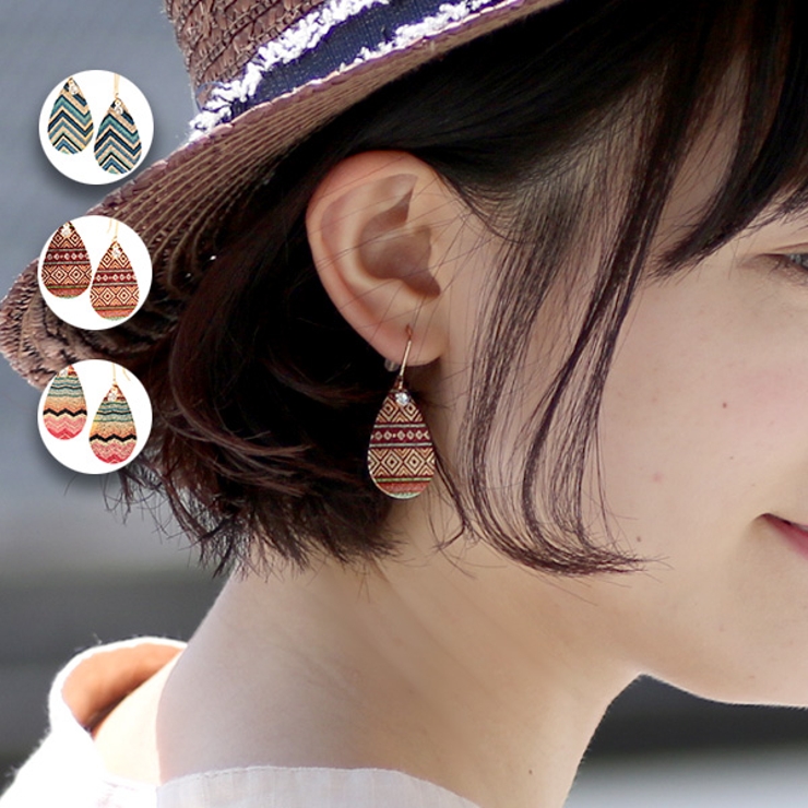 ピアス チチカカ ドロッププリントピアス zhskbd8765 レディース[品番